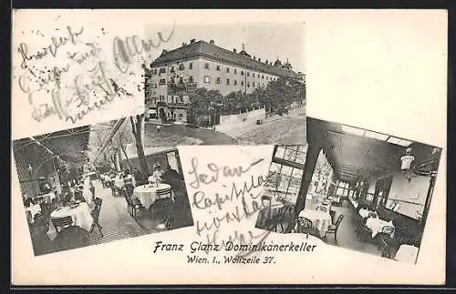 AK Wien, Restaurant Franz Glanz Dominikanerkeller, Wollzeile 37