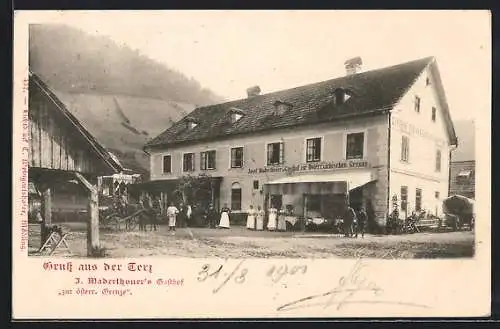 AK St. Aegyd am Neuwalde, Terz, Josef Maderthoners Gasthof zur Österreichischen Grenze