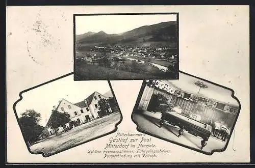AK Mitterdorf im Mürztale, Mitterhammer`s Gasthof zur Post