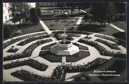 AK Admont, Rosarium-Neptunbrunnen im Stiftspark