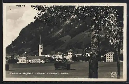 AK Hofgastein, Pfarrkirche und Postamt