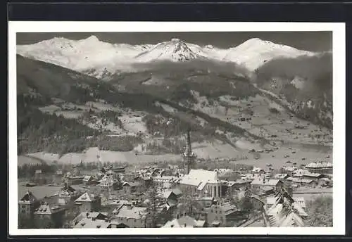 AK Bad Hofgastein, Ortsansicht mit Kirche und Hundskopf