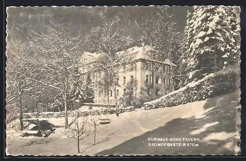 AK Bad Hofgastein, Kurhaus Hohetauern im Schnee