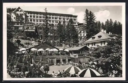 AK Badgastein an der Tauernbahn, Café Jägerhaus aus der Vogelschau