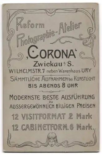 Fotografie Atelier Corona, Zwickau, Wilhelmstr. 7, Junges schönes Paar in eleganter dunkler Kleidung