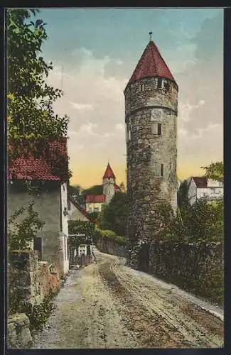 AK Fritzlar /Hessen-Nassau, Bleichentor mit alten Befestigungsanlagen