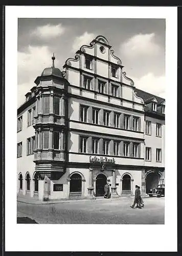 AK Würzburg, Hof Castell mit Castell-Bank