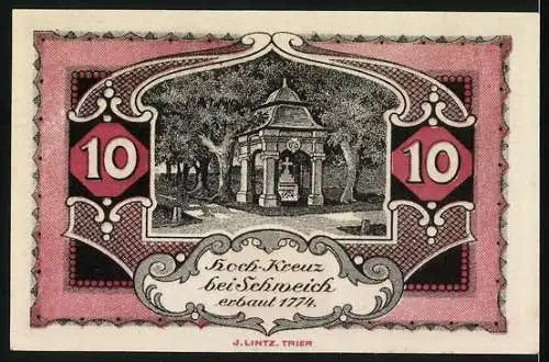 Notgeld Schweich, 1921, 10 Pfennig, Verein für Handel und Gewerbe, Hoch-Kreuz bei Schweich erbaut 1774