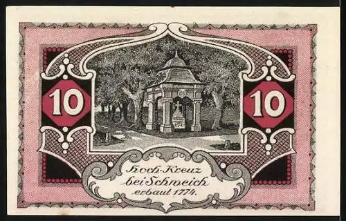 Notgeld Schweich 1921, 10 Pfennig, Verein für Handel und Gewerbe, Hoch-Kreuz bei Schweich