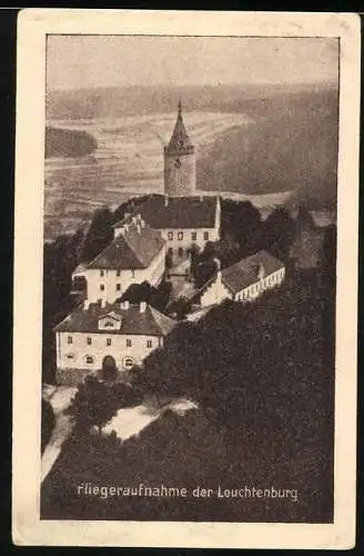 Notgeld Kahla, 1921, 75 Pfennig, Fliegeraufnahme der Leuchtenburg, Seriennummer 22119