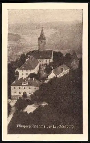 Notgeld Kahla 1921, 50 Pfennig, Fliegeraufnahme der Leuchtenburg, Serie Nr. 7531