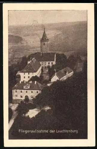 Notgeld Kahla 1921, 75 Pfennig, Fliegeraufnahme der Leuchtenburg