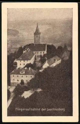 Notgeld Kahla 1921, 50 Pfennig, Fliegeraufnahme der Leuchtenburg, Seriennummer 27788