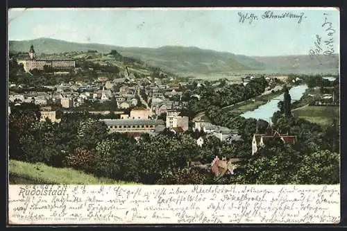 AK Rudolstadt, Ortspartie im Gebirge