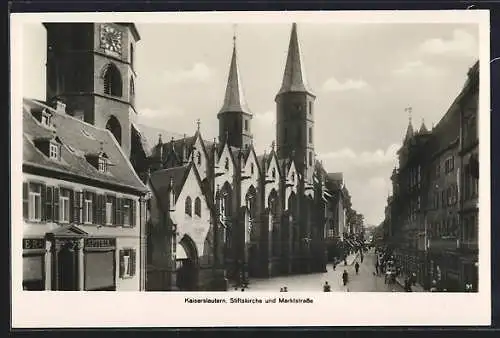 AK Kaiserslautern, Stiftskirche, Marktstrasse