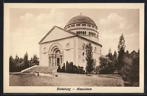 AK Bückeburg, Blick auf das Mausoleum