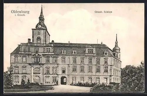 AK Oldenburg / Oldenburg, Blick auf das Grossherzogl. Schloss