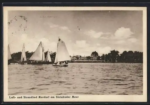 AK Mardorf am Steinhuder Meer, Segelboote am Anleger