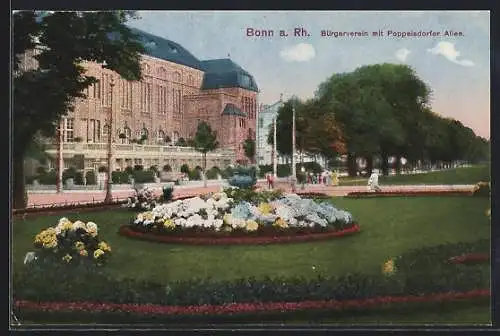 AK Bonn a. Rh., Bürgerverein mit Poppelsdorfe Allee