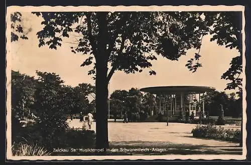 AK Zwickau, Schwanenteich-Anlagen, Musiktempel