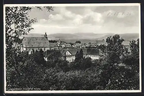 AK Lamspringe, Blick auf Kloster und Kirche