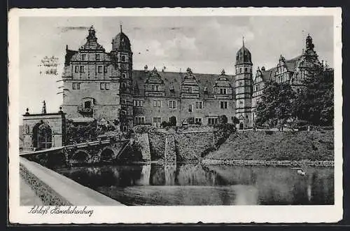 AK Hämelschenburg, Schloss mit Flusspartie