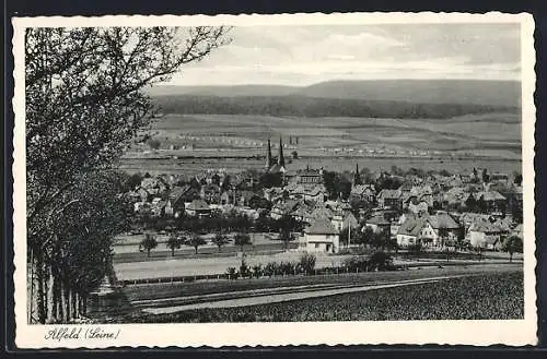 AK Alfeld /Leine, Ortsansicht mit Fernblick aus der Vogelschau