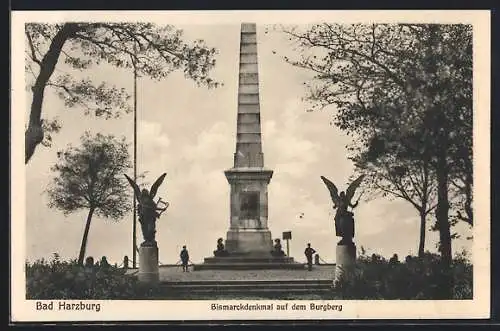AK Bad Harzburg, Bismarckdenkmal auf dem Burgberg