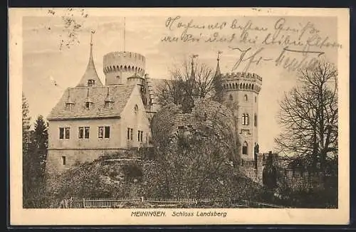 AK Meiningen, Ansicht vom Schloss Landsberg