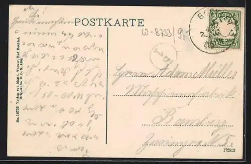 AK Bad Bocklet, Partie an einer Allee