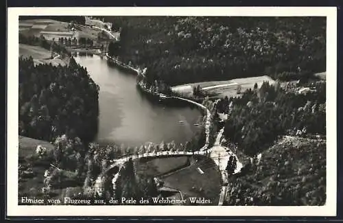 AK Ebnisee, Fliegerperspektive über Welzheimer Wald und See