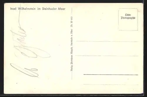 AK Steinhude, Insel Wilhelmstein, Fliegeraufnahme