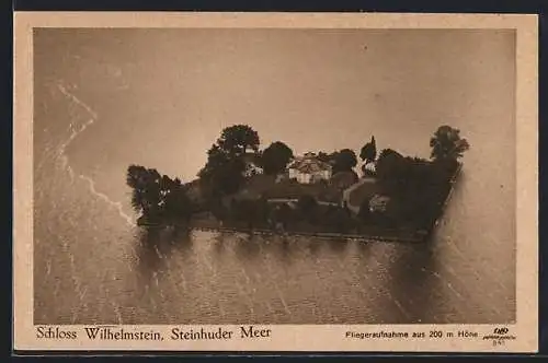 AK Wilhelmstein im Steinhuder Meer, Blick auf das Schloss Wilhelmstein, Fliegeraufnahme