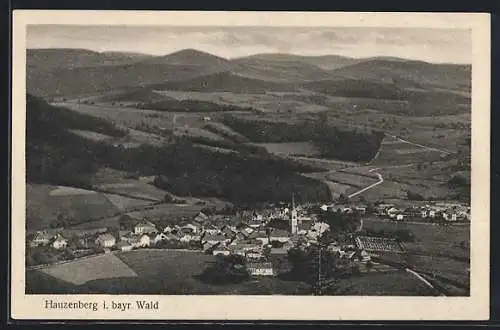 AK Hauzenberg i. bayr. Wald, Teilansicht mit Kirche