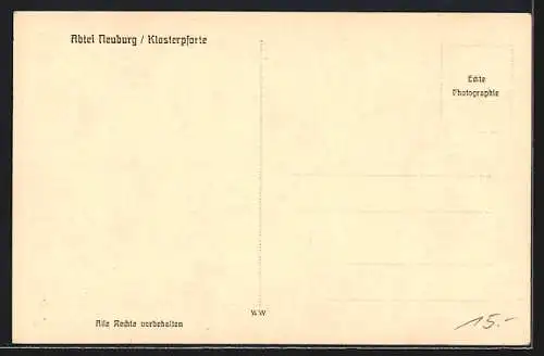 AK Neuburg, Abtei, Klosterpforte