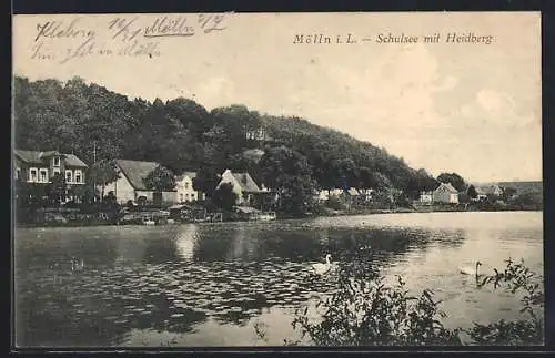 AK Mölln i. L., Schulsee mit Heidberg