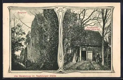 AK Borgholzhausen /Teutoburger Wald, Burgruine Ravensburg, Burgbrunnen