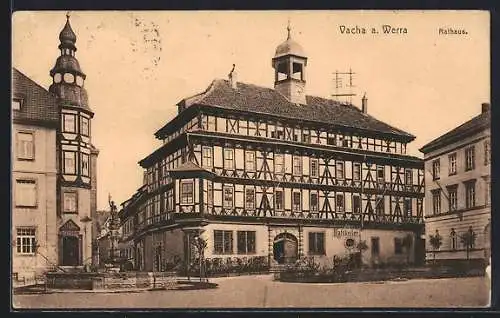 AK Vacha /Werra, Rathaus mit Ratskeller-Eingang