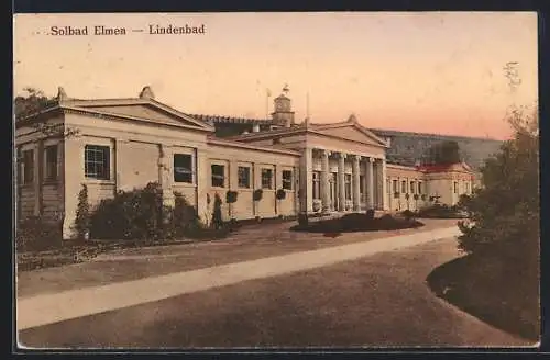 AK Elmen, Lindenbad mit Strassenpartie