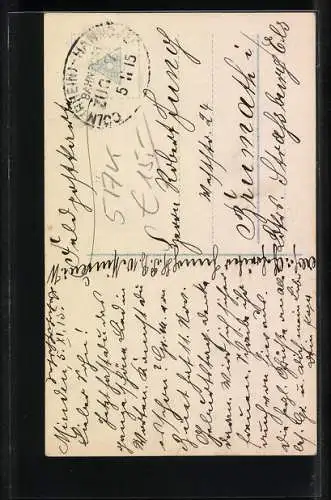 AK Seemannslos, trauernde Frau am Ufer, Kriegsschiff geht unter