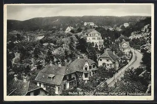 AK Baden bei Wien, Andreas Hofer-Zeile Putschanerlucke aus der Vogelschau