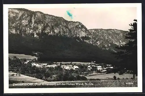 AK Höflein an der Hohen Wand, Zweiersdorf mit Hoher Wand