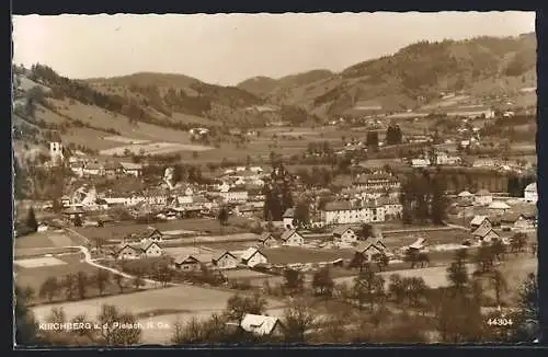 AK Kirchberg a. d. Pielach, Ortsansicht mit Bergpanorama