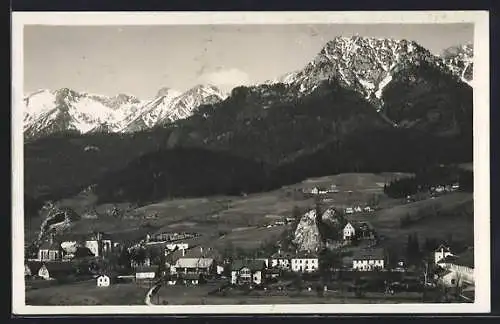 AK Neuberg a. d. Mürz, Ortspanorama gegen Schneealpe