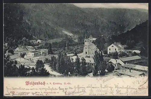 AK Weissenbach a. d. Triesting, Ortsansicht mit zentraler Kirche