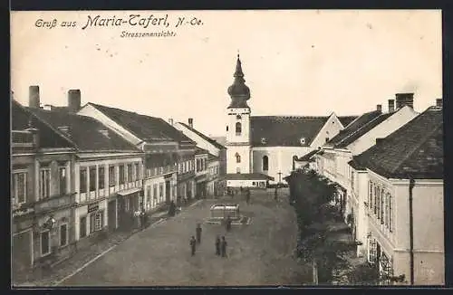 AK Maria-Taferl /N.-Oe., Blick über den Platz zur Kirche