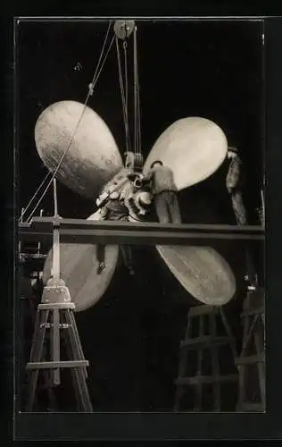 AK Dampfer Deutschland der Hamburg-Amerika Linie, Antriebsschraube