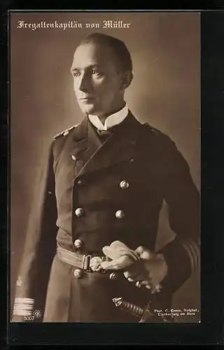 AK Fregattenkapitän von Müller in Uniform