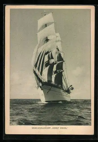 AK Segelschulschiff  auf hoher See