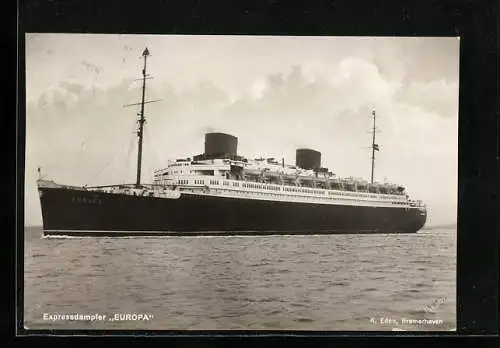 AK Expressdampfer Europa in Fahrt